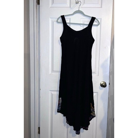 NWT SHORELINE Sleeveless Midi Navy Rayon Long Sundress Casual Summer Dress OSFM - Picture 14 of 16